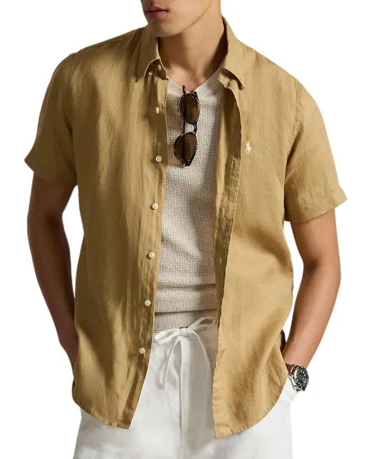 Polo Ralph Lauren Сорочка з коротким рукавом з льону - Артикул: 710968912502