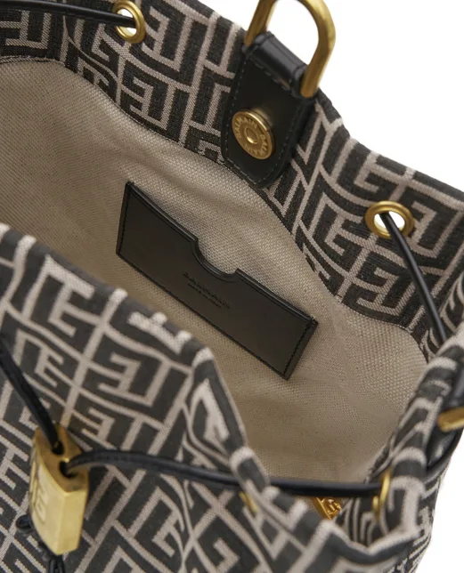 Balmain Рюкзак Pulse з монограмою та жакардовим візерунком - Артикул: GN1GE036TJTE