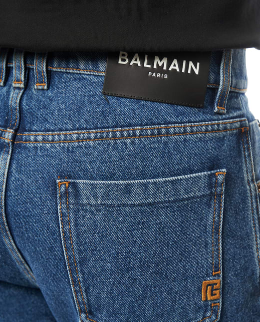 Balmain Джинсы прямого кроя из денима - Артикул: GH1MI043DG08