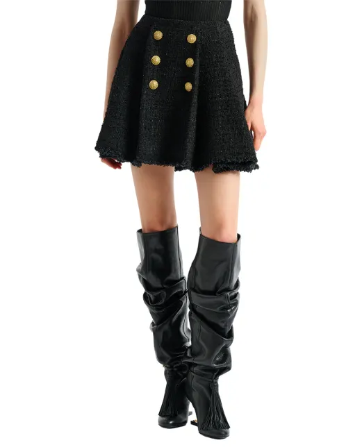 Balmain Спідниця з твіду - Артикул: HF1LA680XM07