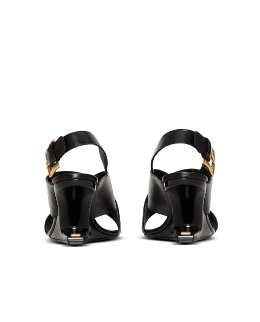 Balmain Босоніжки Anthem No Wedge з телячої шкіри - Артикул: HN1UH283LECX