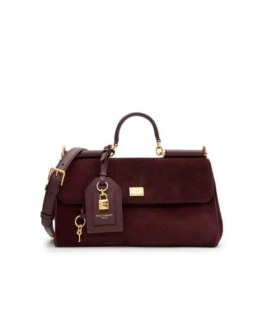 Dolce&Gabbana Сумка My Sicily Medium из телячьей замши - Артикул: BB7782-BO903
