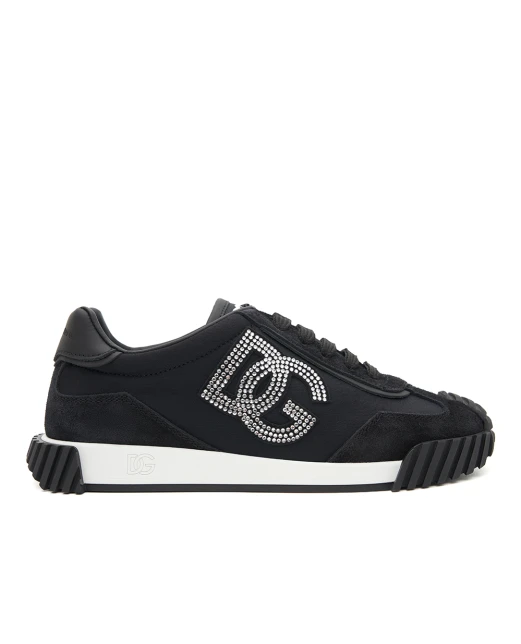 Dolce&Gabbana Детские кроссовки DG Athletic из телячьей замши - Артикул: D11450-A0680-L