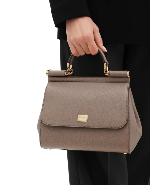 Dolce&Gabbana Кожаная сумка Sicily Large - Артикул: BB6002-B1001