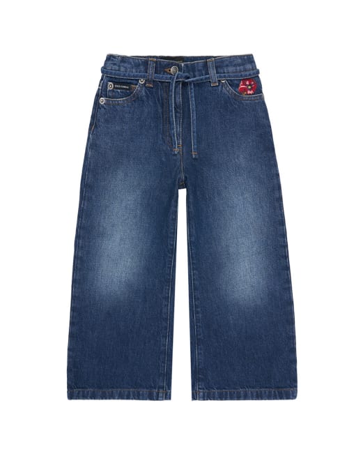 Dolce&Gabbana Дитячі джинси з вишивкою - Артикул: L53F02-LDD69-S