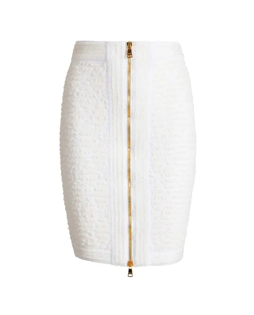 Balmain Спідниця з твіду з вовною - Артикул: HF1LC533KK12