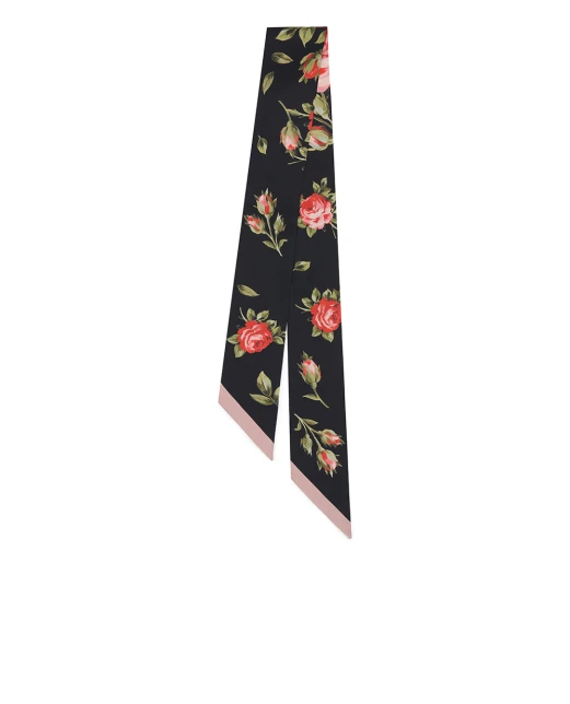 Dolce&Gabbana Повязка из шёлка с цветочным принтом - Артикул: FS215A-GDDPM