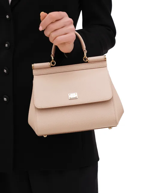 Dolce&Gabbana Кожаная сумка Sicily Medium - Артикул: BB6003-B1001