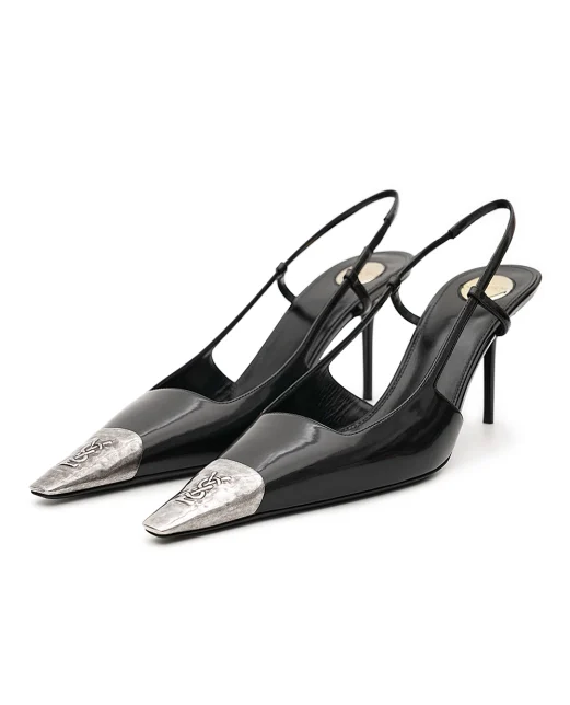 Saint Laurent Туфли-лодочки JEANNE из глянцевой кожи - Артикул: 853184-AAFAN