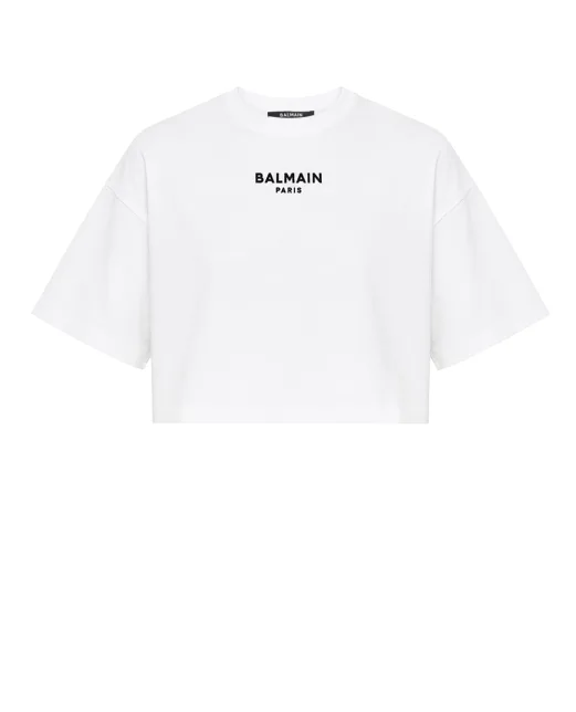 Balmain Футболка з вишивкою Balmain Paris - Артикул: HF1EE145BD10