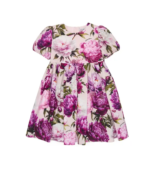 Dolce&Gabbana Дитяча сукня з квітковим принтом - Артикул: L23DP2-G7QZX