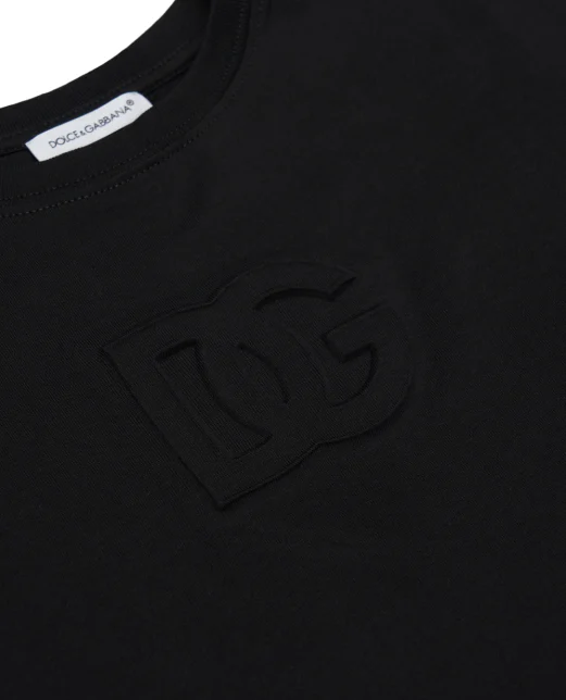 Dolce&Gabbana Детская футболка с логотипом DG - Артикул: L4JTHV-G7O5R-B