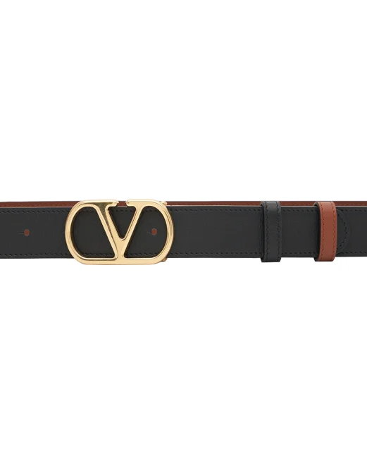 Valentino Двусторонний ремень VLogo Signature из телячьей кожи - Артикул: 9W2T0SQ3ZDM