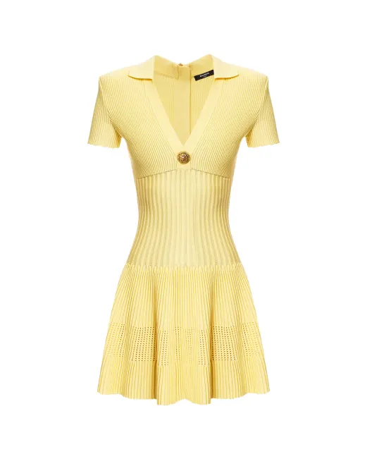 Balmain Коротка розкльошена сукня - Артикул: GF1R7153KJ30